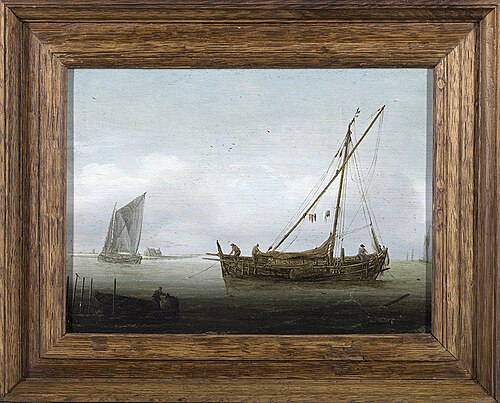 Zeilschepen op kalm water, 1625, Hans Goderis