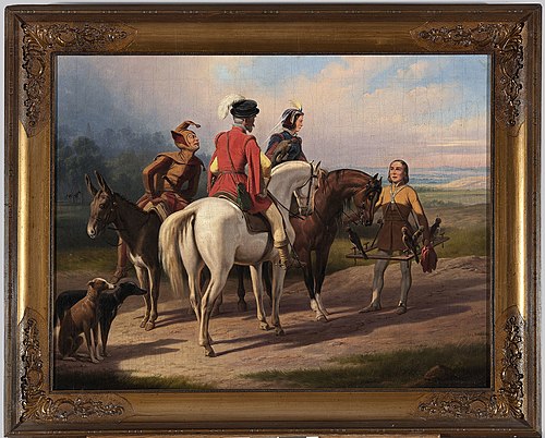 Hunting with falcons, 1849, Janvier Suchodolski