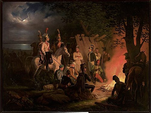 Bivouac de Uhlans polonais près de Wagram., 1859, Janvier Suchodolski