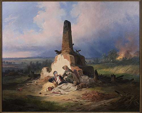 Wounded uhlan in 1831, 1855, Janvier Suchodolski