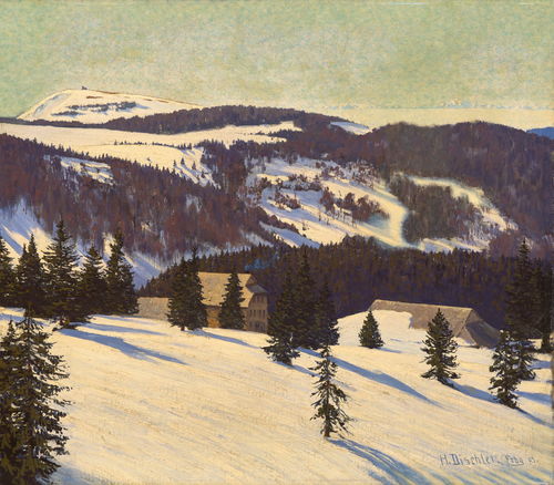 Mon asile d'hiver dans la cabane de Todtnau sur le Feldberg, 1905, Hermann Dischler