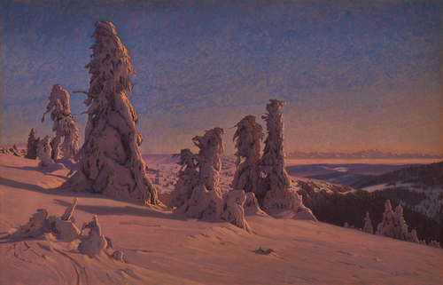 Sapins couverts de glace sur le Feldberg, 1923, Hermann Dischler