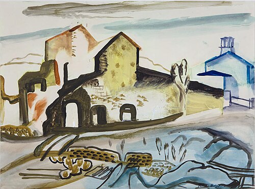 Ruined Mine, Wales, 1932, Frances Hodgkins