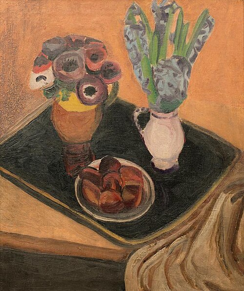 Still life : anemones and hyacinths, 1925, Frances Hodgkins