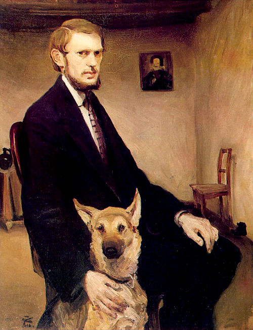 Self-portrait with a Dog, 1910, Miroslav Kraljević