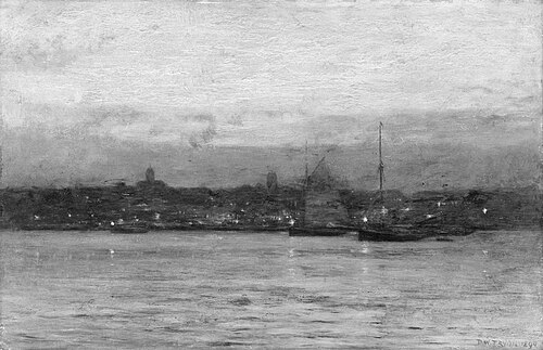 Evening, New Bedford Harbor, 1890, Dwight William Tryon