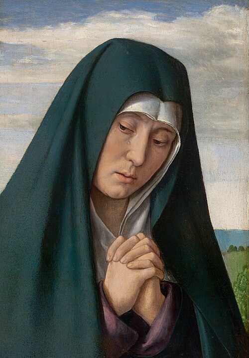Fragment from Christ Carrying the Cross: Mourning Virgin, 1502, Jean Hey