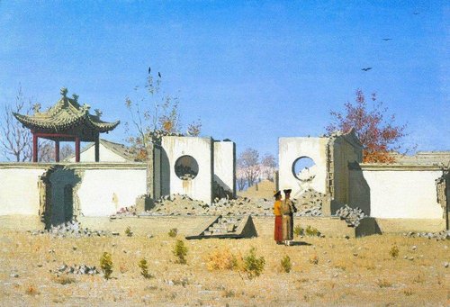 Ruins of Chinese sanctuary. Ak-Kent, 1869, Vasily Vereshchagin