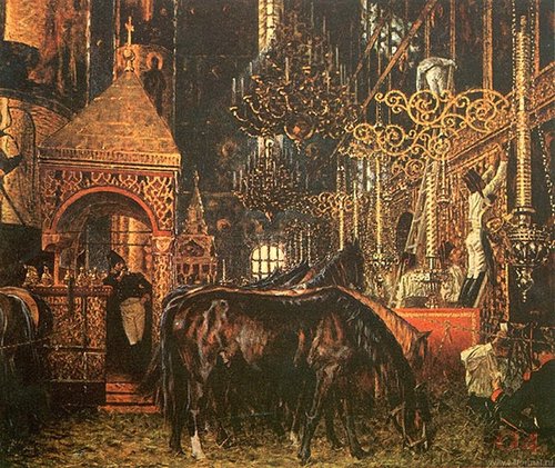 In the Assumption Cathedral, 1891, Vassili Verechtchaguine