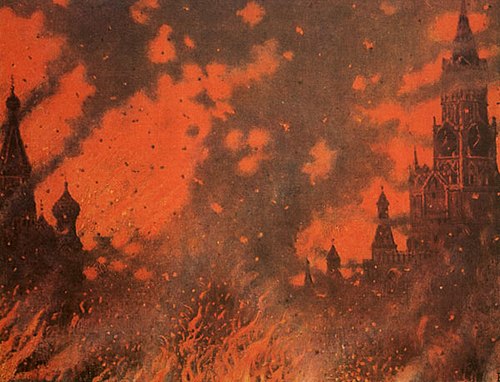 Zamoskvorechye in fire, 1850, Vassili Verechtchaguine