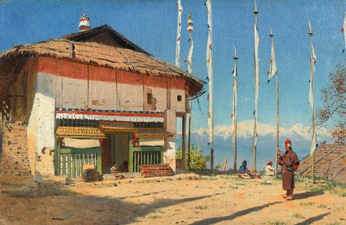 Buddhist Temple in Darjiling. Sikkim, 1874, Vassili Verechtchaguine