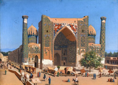Medrasah Shir-Dhor sur la place Registan à Samarkand, 1869, Vassili Verechtchaguine