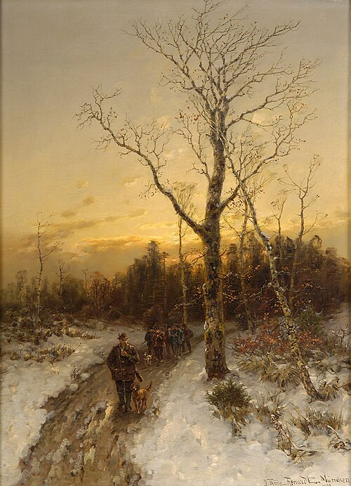 Heimkehr von der Jagd., 1899, Désiré Thomassin