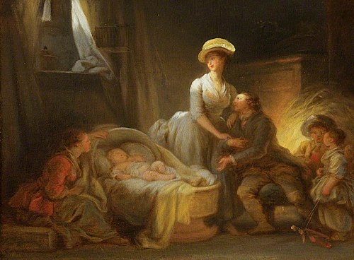 La Visite à la nourrice, 1773, Jean-Honoré Fragonard
