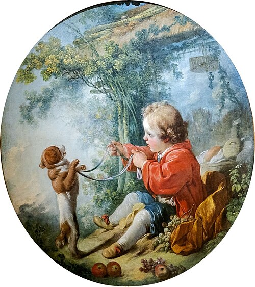 Le Chien savant, 1728, Jean-Honoré Fragonard