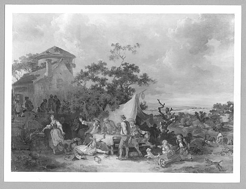 "Le Cabaret", 1757, Jean-Honoré Fragonard