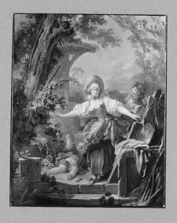 the blindmanÂ´s - buff, 1757, Jean-Honoré Fragonard
