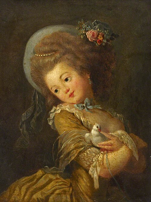 Portrait of a Young Girl Holding a Dove, , Jean-Honoré Fragonard