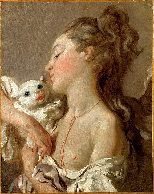 La jeune fille au chat, 1770, Jean-Honoré Fragonard