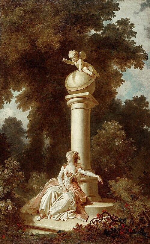 Les Progrès de l'amour : Rêverie, 1771, Jean-Honoré Fragonard