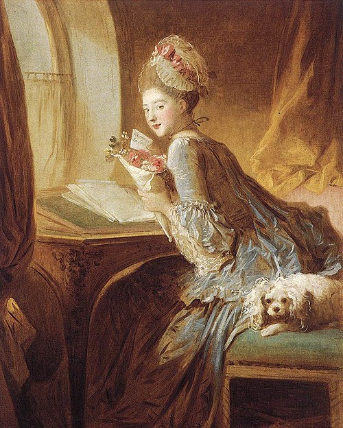 La Lettre d'amour, 1770, Jean-Honoré Fragonard