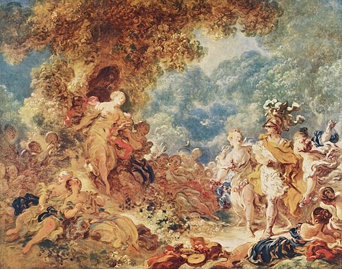 Renaud dans les jardins d'Armide, 1763, Jean-Honoré Fragonard