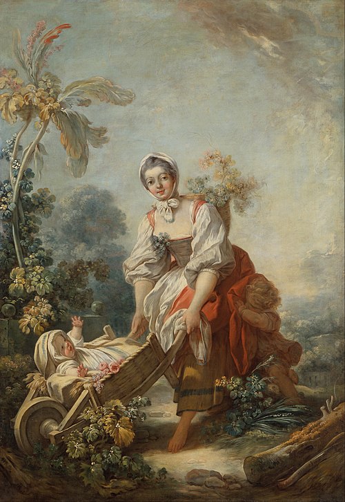 The Joys of Motherhood, 1752, Jean-Honoré Fragonard