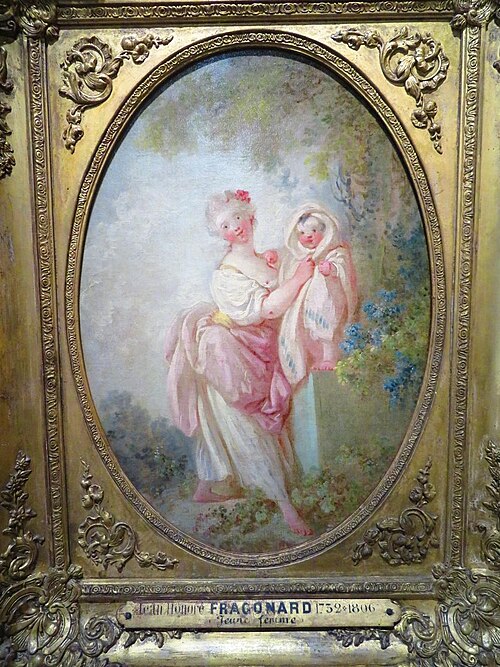 Jeune Femme jouant avec un enfant, 1762, Jean-Honoré Fragonard