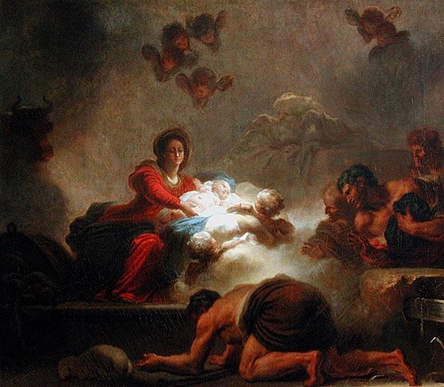 L'Adoration des bergers, 1775, Jean-Honoré Fragonard