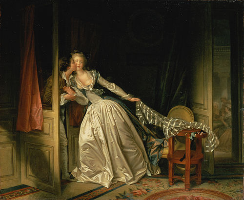 Le Baiser à la dérobée, 1787, Jean-Honoré Fragonard