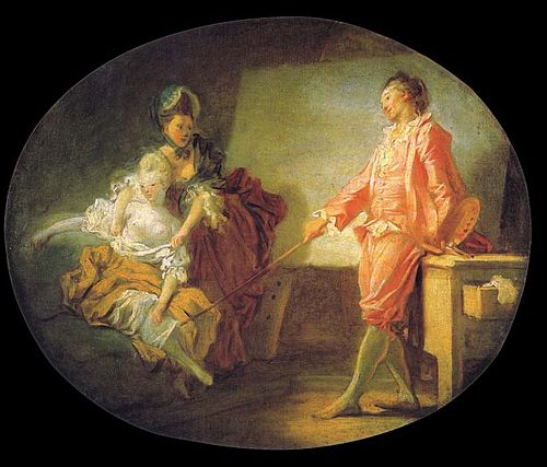 Les Débuts du modèle, 1769, Jean-Honoré Fragonard