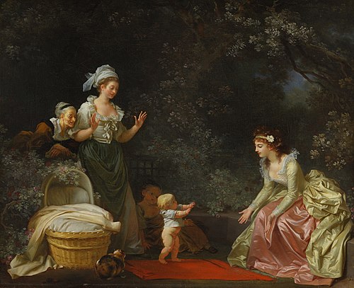 Le Premier pas de l'Enfance, 1785, Jean-Honoré Fragonard