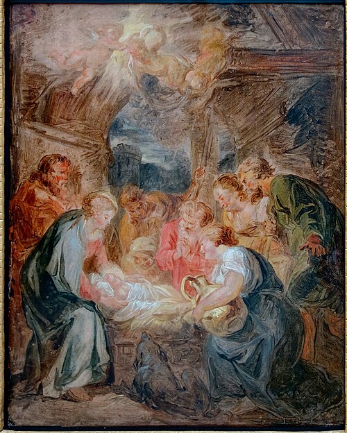 L'Adoration des bergers, 1800, Jean-Honoré Fragonard