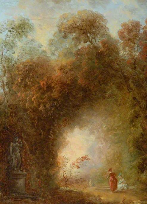 Avenue with Figures, , Jean-Honoré Fragonard