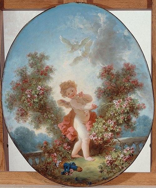 L'Amour en sentinelle, 1780, Jean-Honoré Fragonard