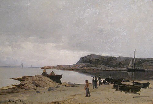 Beach at Jæren, 1883, Nicolai Martin Ulfsten