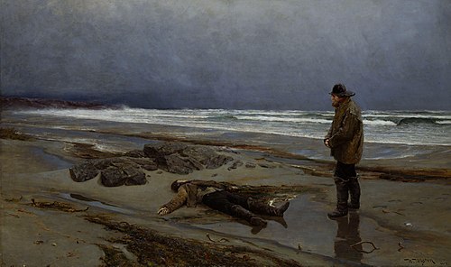 Drifted Ashore, 1884, Nicolai Martin Ulfsten