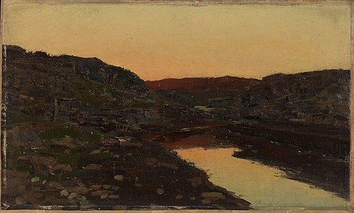 Evening at Jæren, 1869, Nicolai Martin Ulfsten