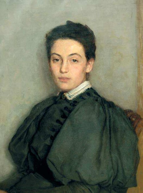 Portret Olga Fogarascher, logodnica pictorului, 1896, Arthur Coulin