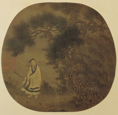 Walking with a Staff Under Pines, , Xu Daoning