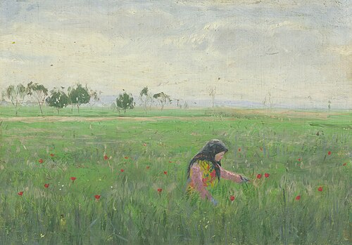 Woman in a Meadow, 1890, Karol Miloslav Lehotský