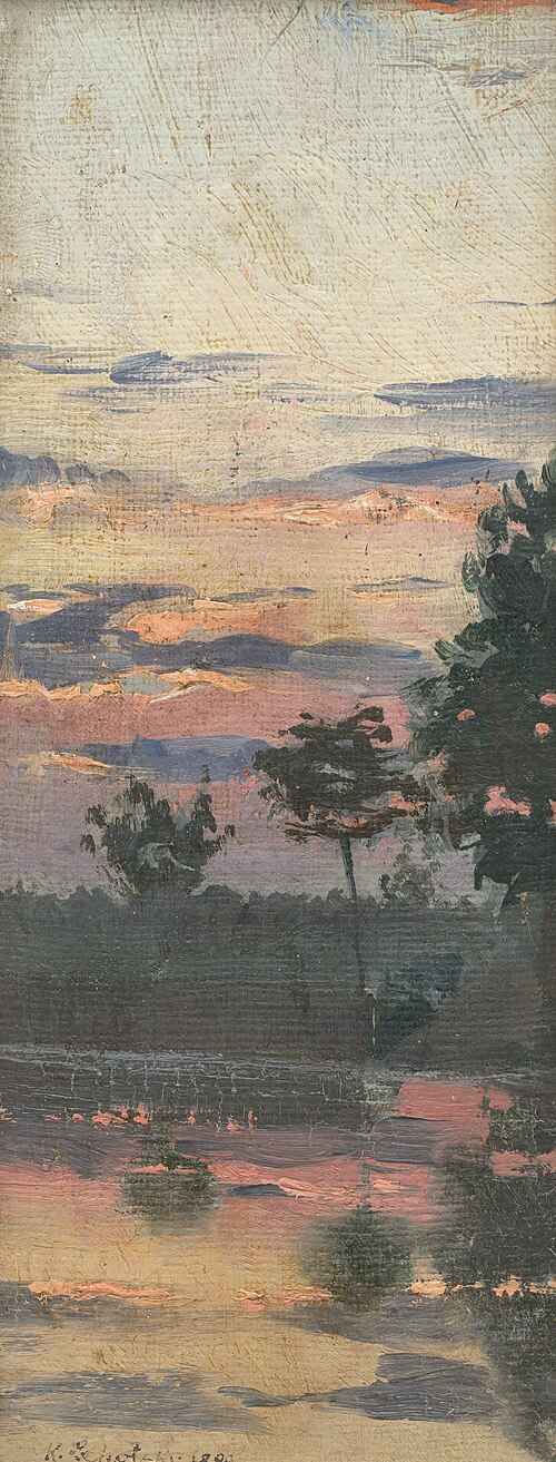 Study of an Early Evening Landscape, 1899, Karol Miloslav Lehotský