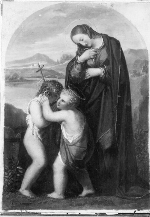 Maria mit Kind und Johannesknaben, 1823, Johann Peter von Langer