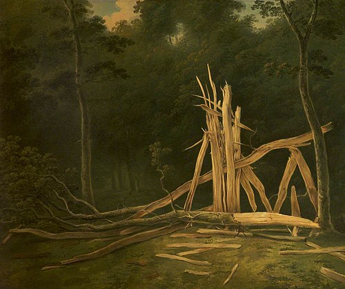 An Oak Tree struck by Lightning in Dunham Park, 1808, John Boultbee