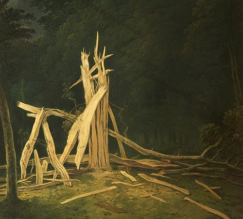 An Oak Tree struck by Lightning in Dunham Park, 1808, John Boultbee