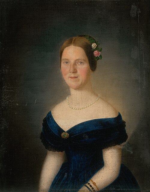 Portrait of Augusta Tibély, née Grossmann, 1849, Karol Tibély