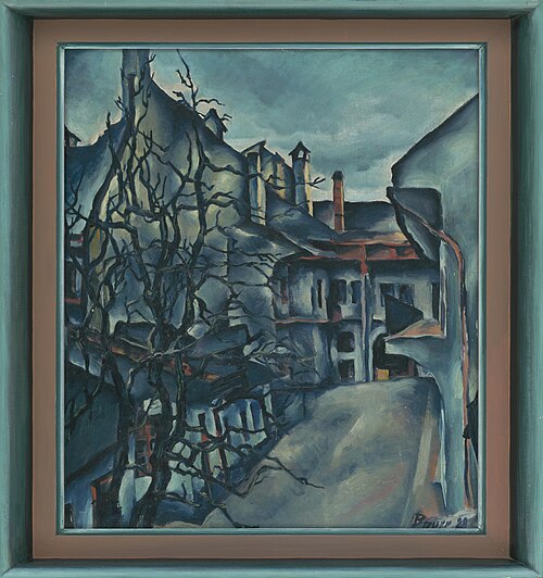 Dvor na Orlej ulici, 1928, Konštantín Bauer