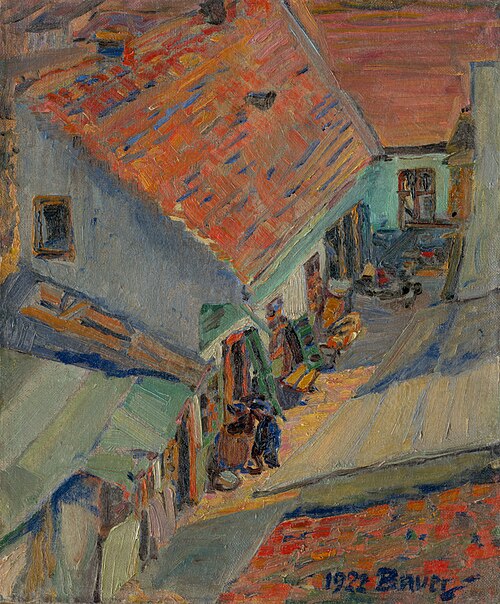 In front of the House, 1922, Konštantín Bauer