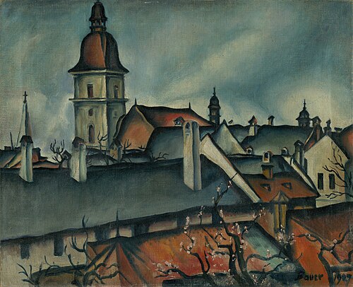 Pohľad na Košice, 1927, Konštantín Bauer