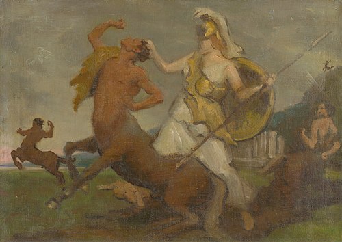 Pallas Athena Fighting Centaurs, 1900, Milan Thomka Mitrovský